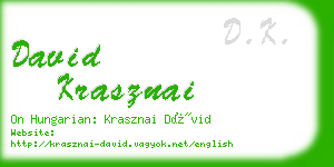 david krasznai business card